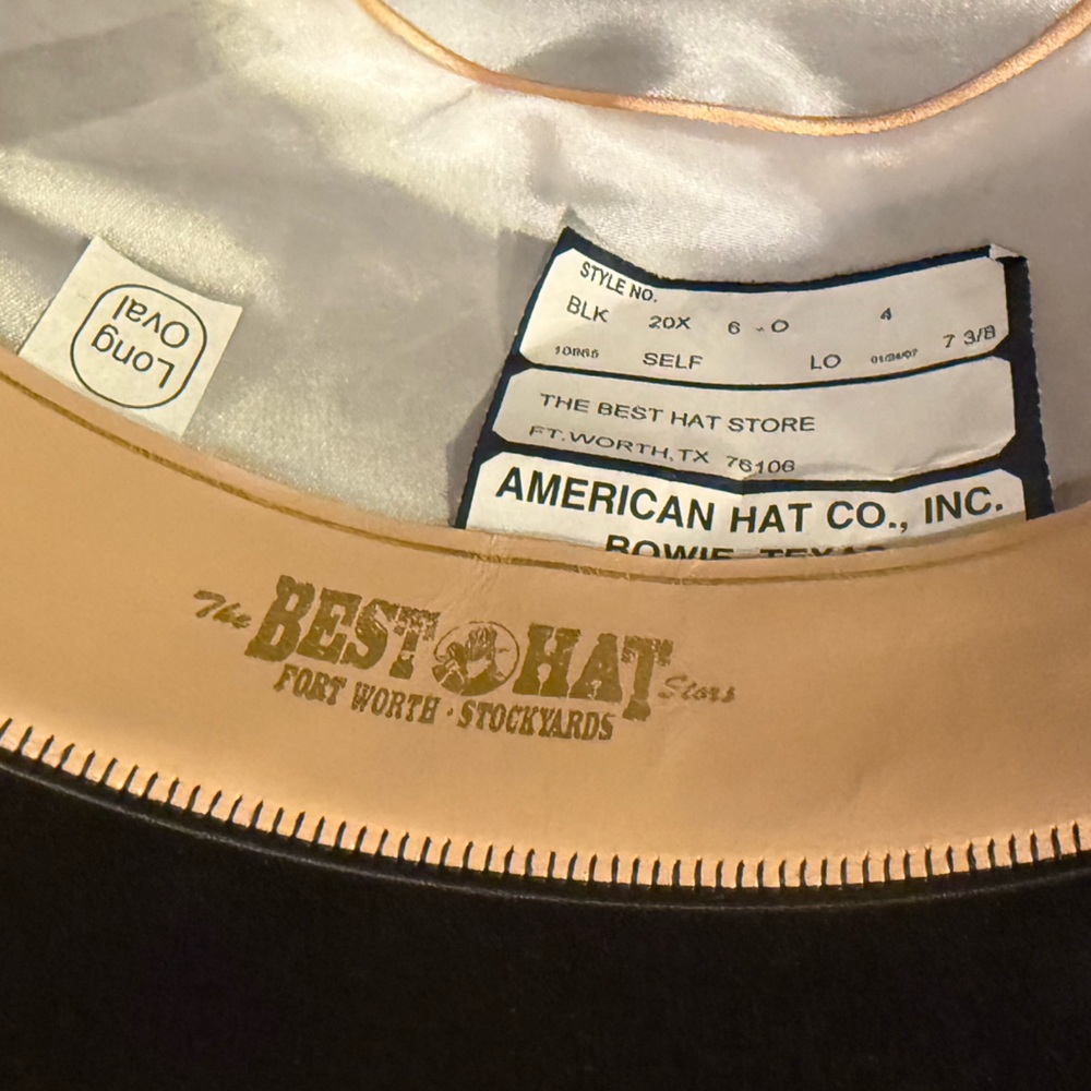 Men’s American Hat Company 20X Black Hat Size 7 3/8 - Picture 7 of 9